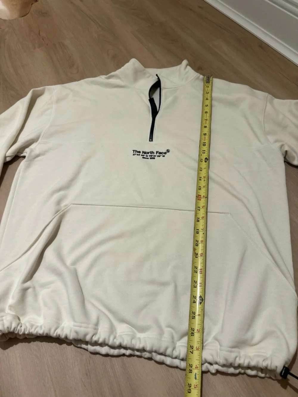 The North Face Men's AXYS ¼-Zip Fleece in White Dune Mens Size M - Picture 3 of 8